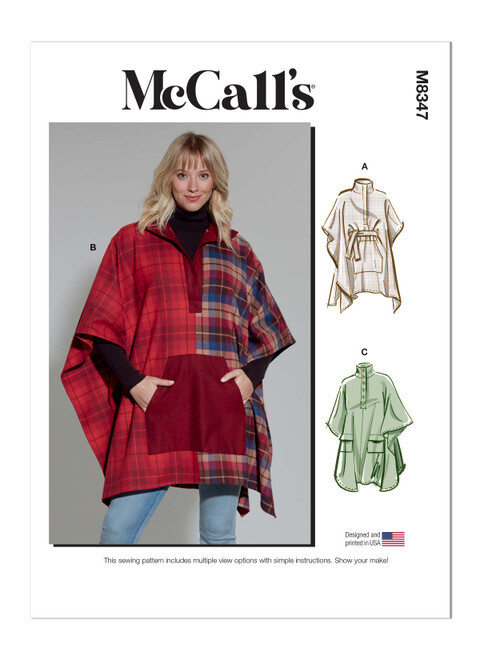 McCall's M8347 (Digital) | Misses' Poncho | Front of Envelope