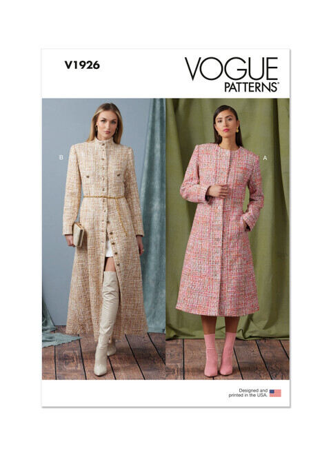 14-16-18-20-22 Various Paper Vogue Patterns-V1669E5-MISSES-OUTERWEAR 