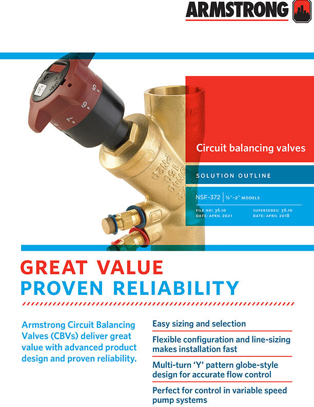 Details about   ARMSTRONG CBV050VS-LF ARMFLO BALANCING VALVE  571109-370 0.26-2.2US GPM