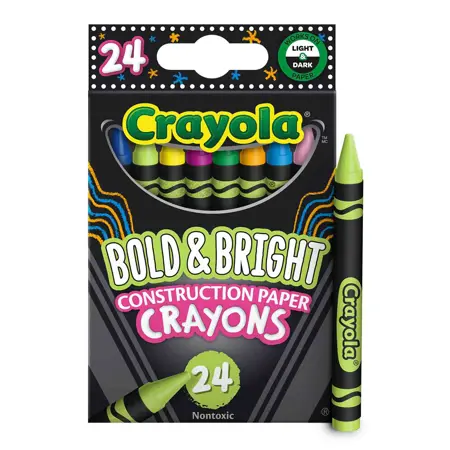 Crayola® Bold & Bright Construction Paper Crayons