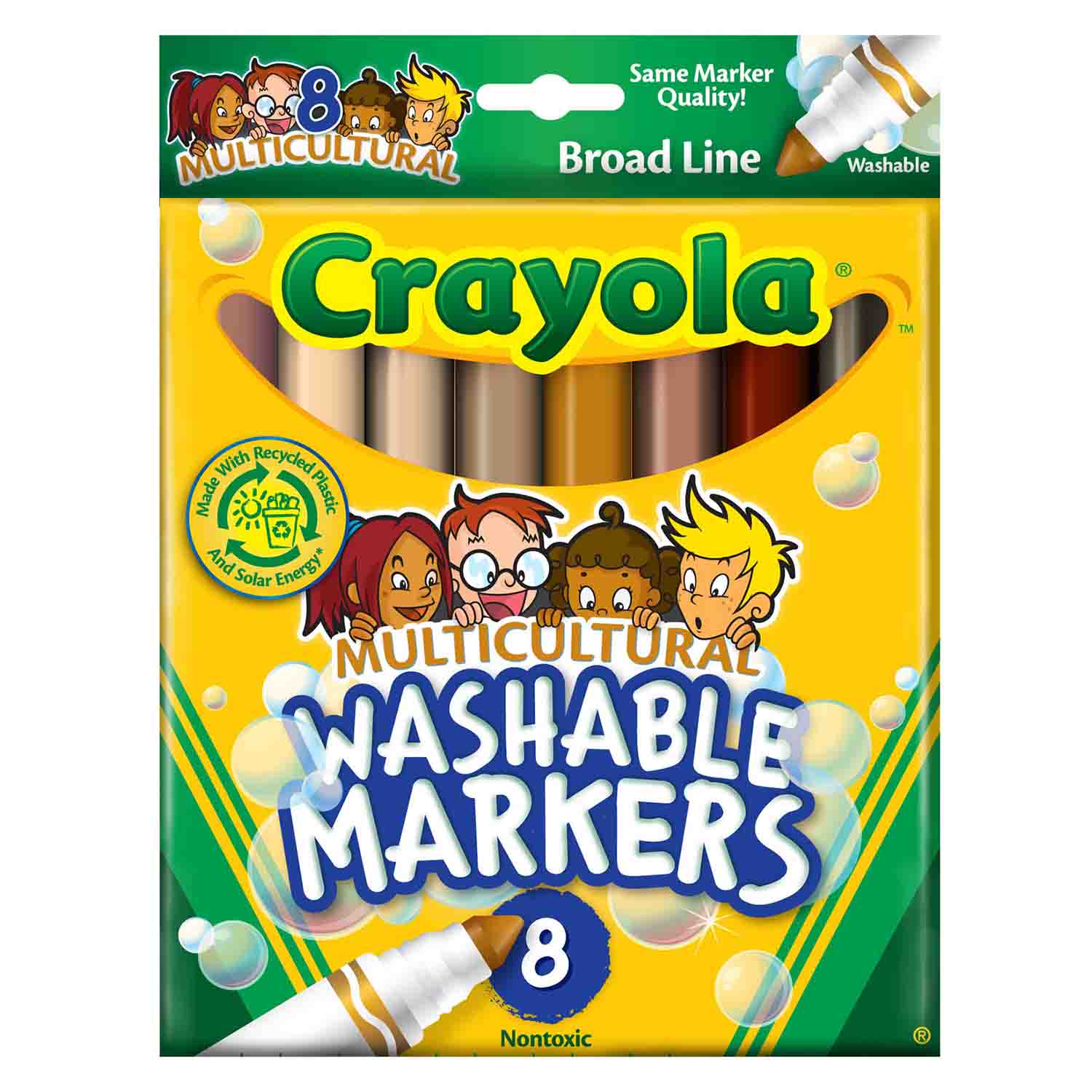 Crayola  Multicultural Washable Markers, 8 Ct
