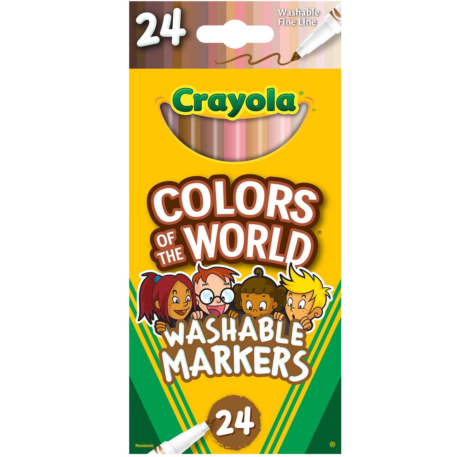  Crayola Washable Markers - Brown (12ct), Kids Broad Line Markers,  Bulk Markers for Classrooms & Teachers : Toys & Games