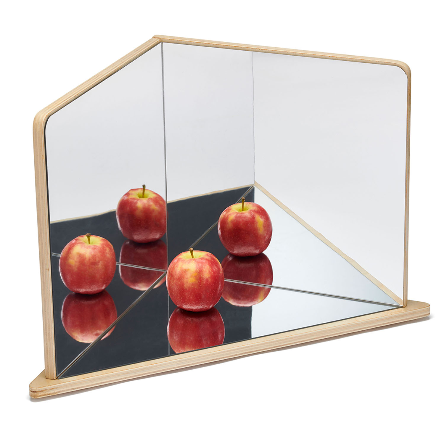 Wooden 3-Way Mirror
