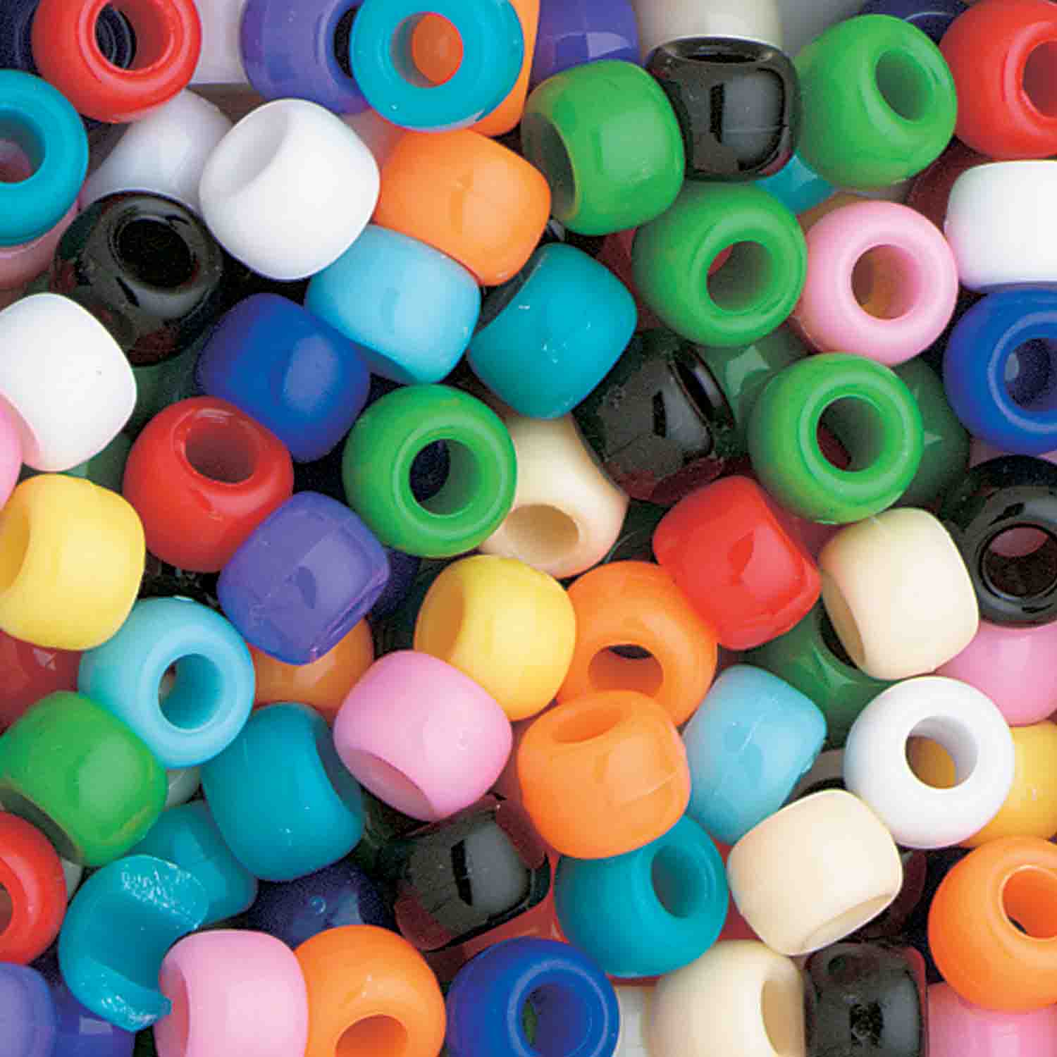Assorted Opaque Bright Pony Beads