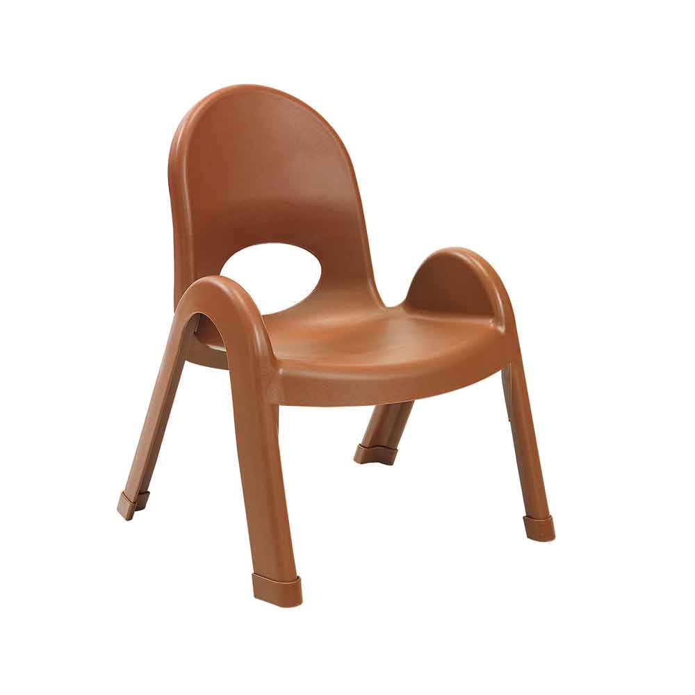 Angeles® Value Line® Stack Chairs, Cocoa, 9"