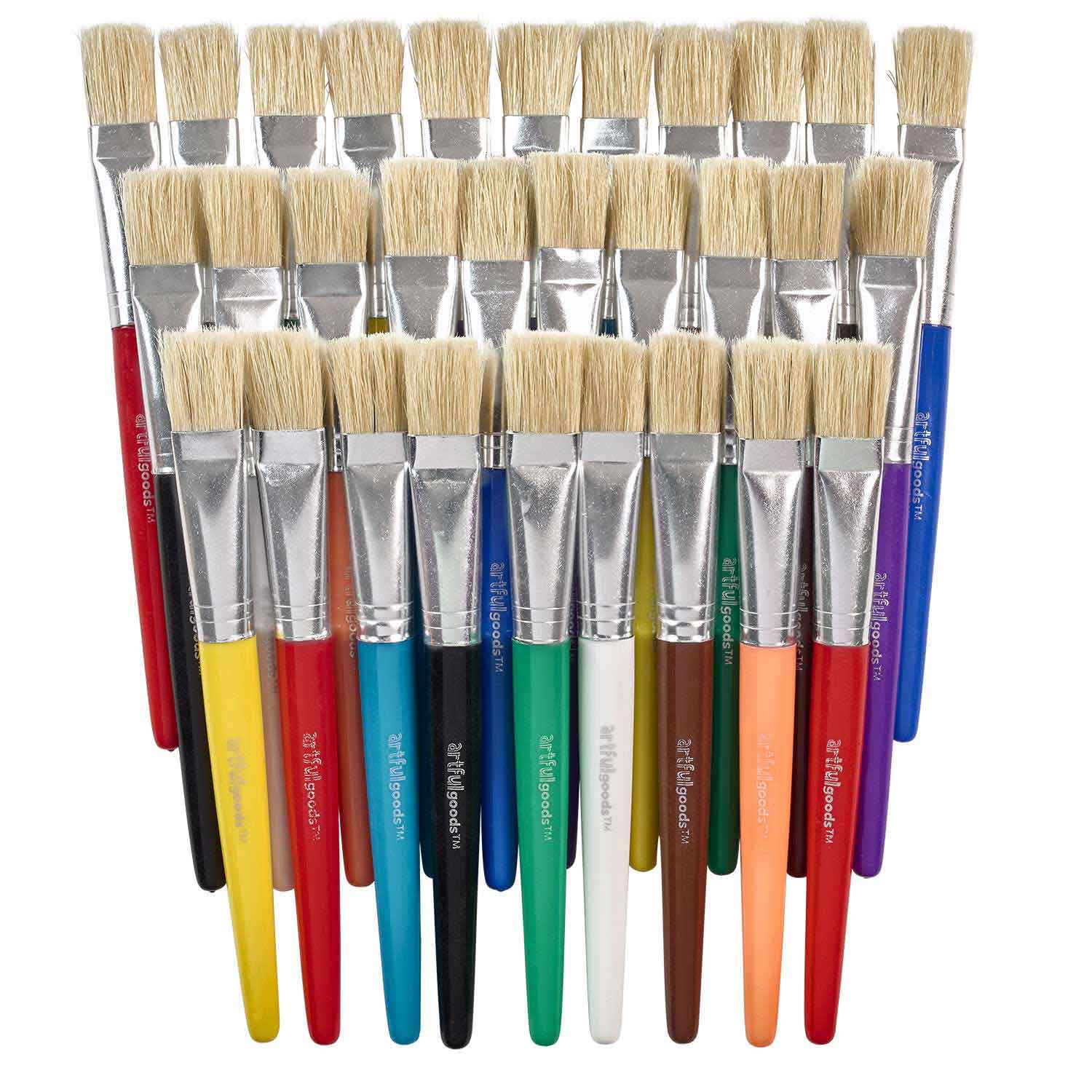 20 Pcs Paint Brushes for Kids, Big Washable Chubby Toddler Paint Brushes  Kids Paint Brushes Easy to Clean & Grip Round Flat Preschool Paint Brushes