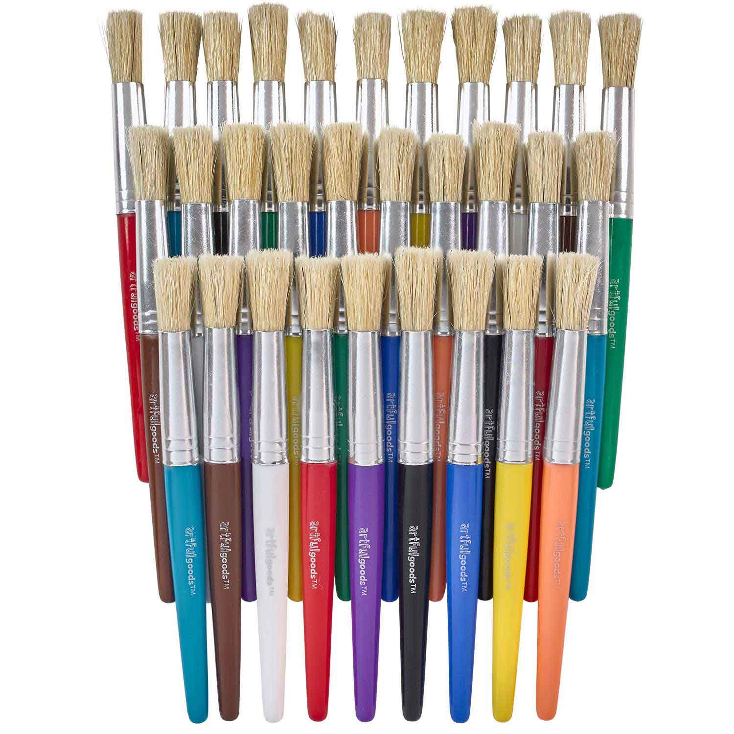 Paint Brush Set for Kids, Classroom Arts Supplies, 14 Shapes and