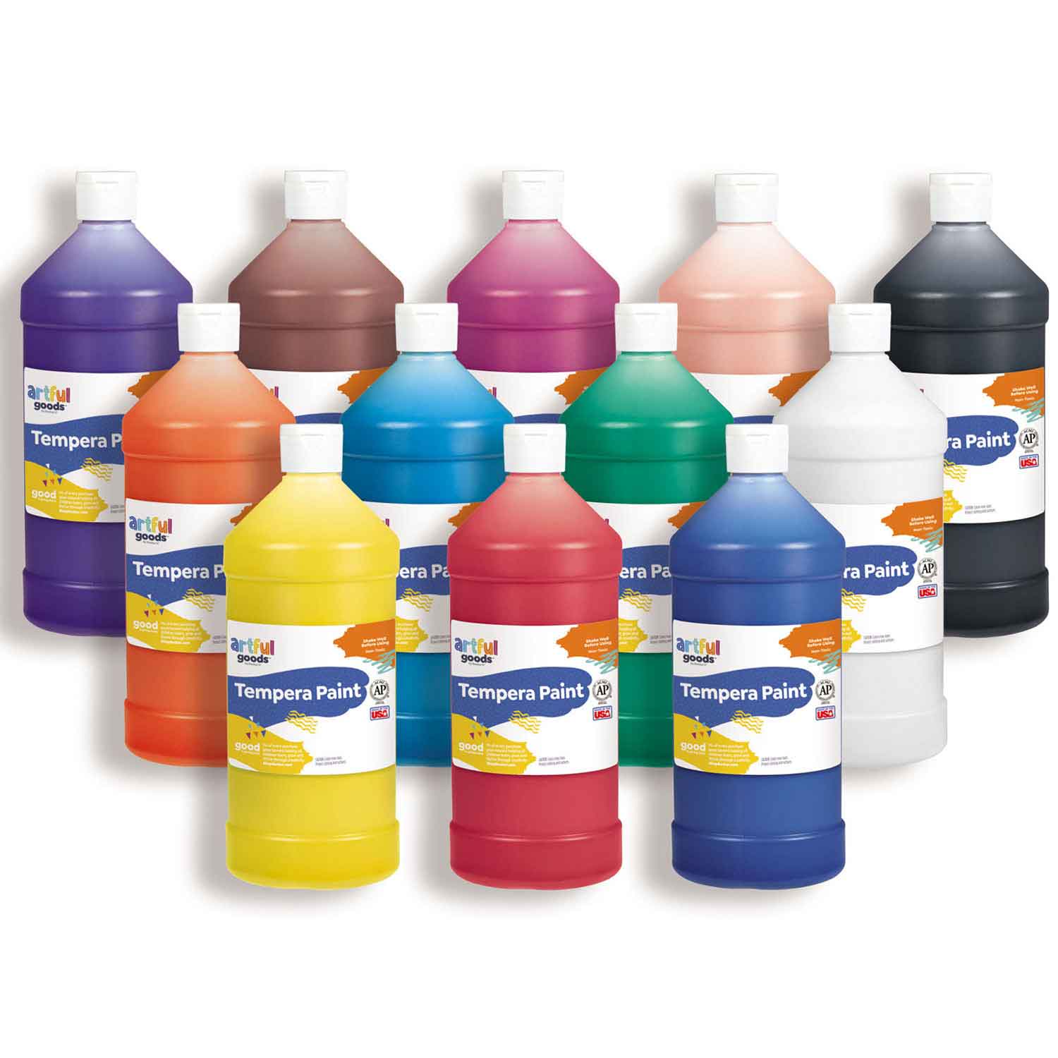Lartique Tempera Paint Set, 12 Color Washable Paint for Kids in 2