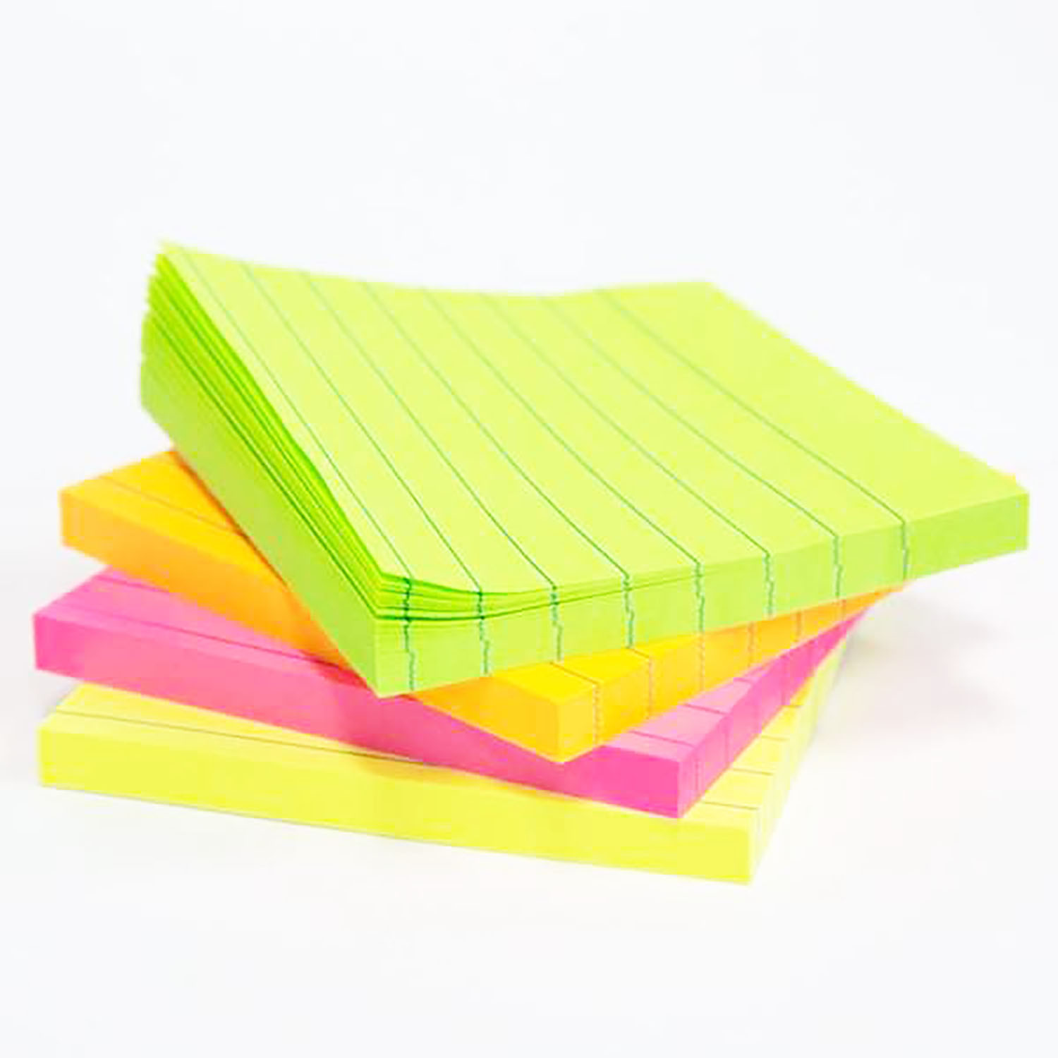 Lined Neon Sticky Notes