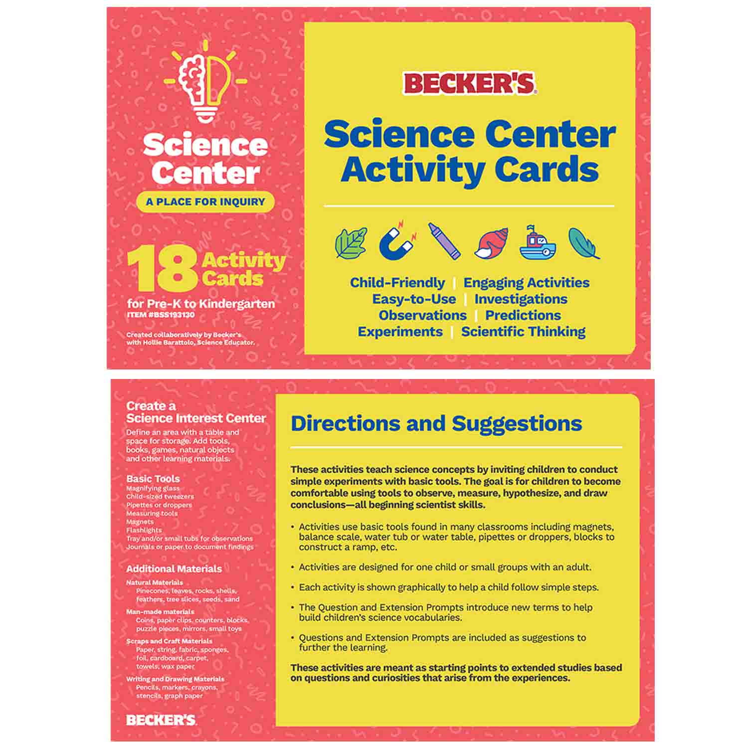 Becker's Science Center Activity Cards