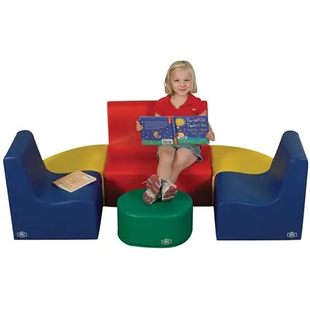 Preschool Contour Seating-Primary Colors, 6 Piece Set