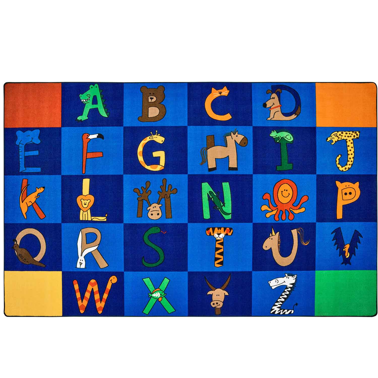 A To Z Animals Classroom Rug