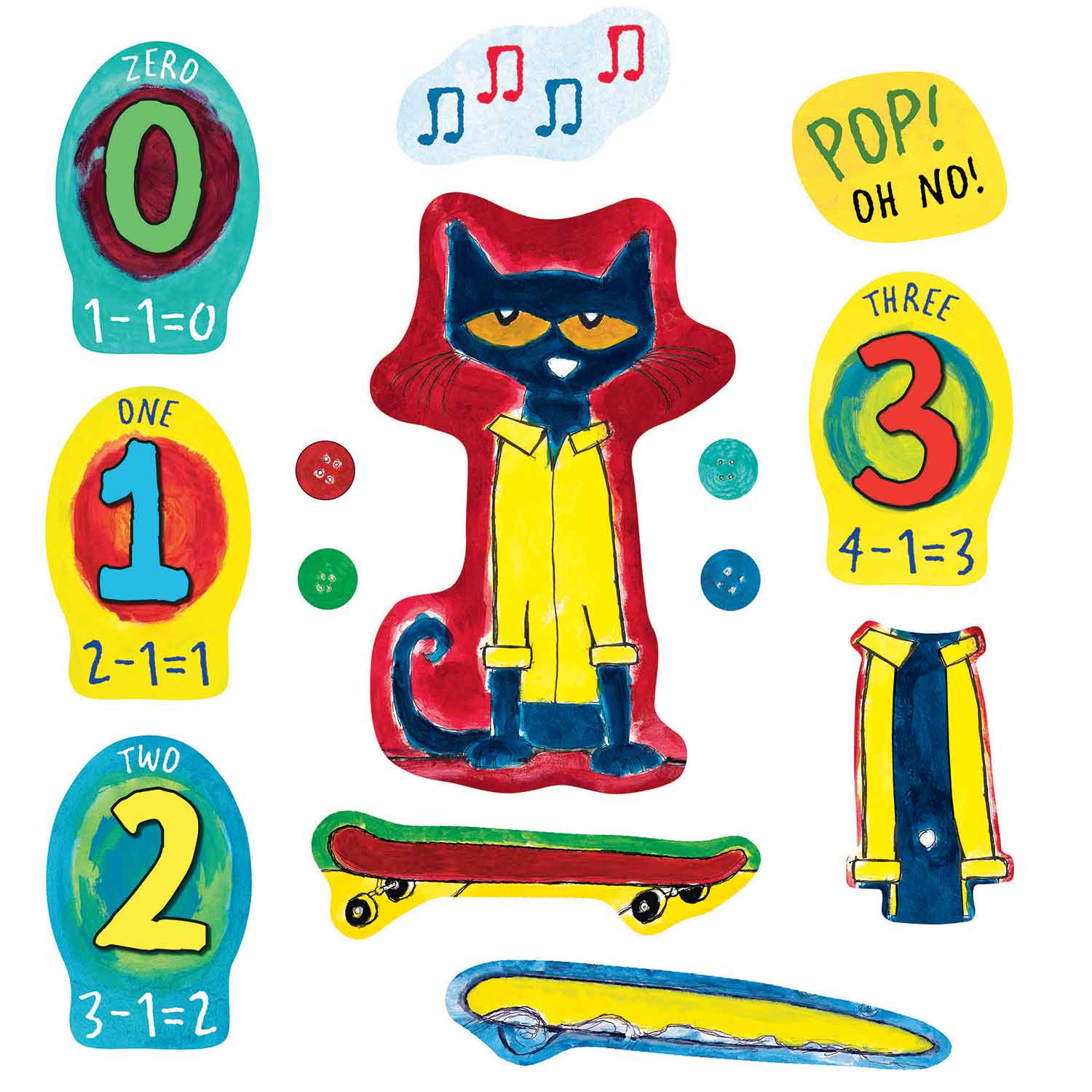 Pete The Cat and His Groovy Buttons Felt Set