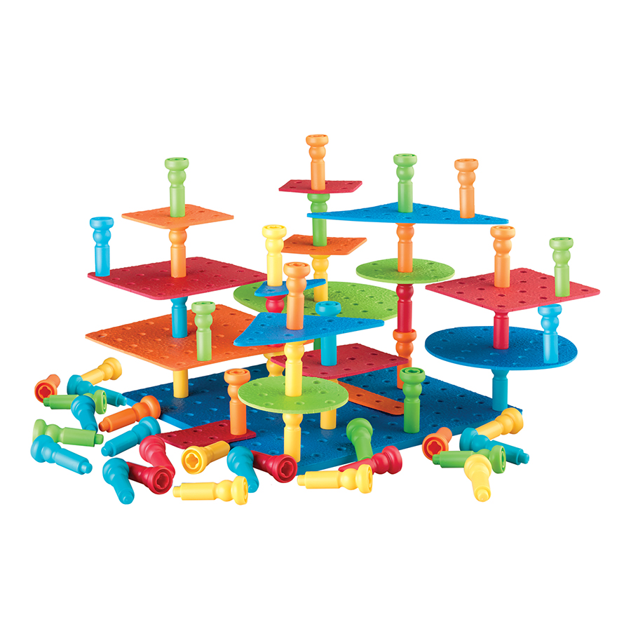 Tall Stacker™ Pegs & Building Set