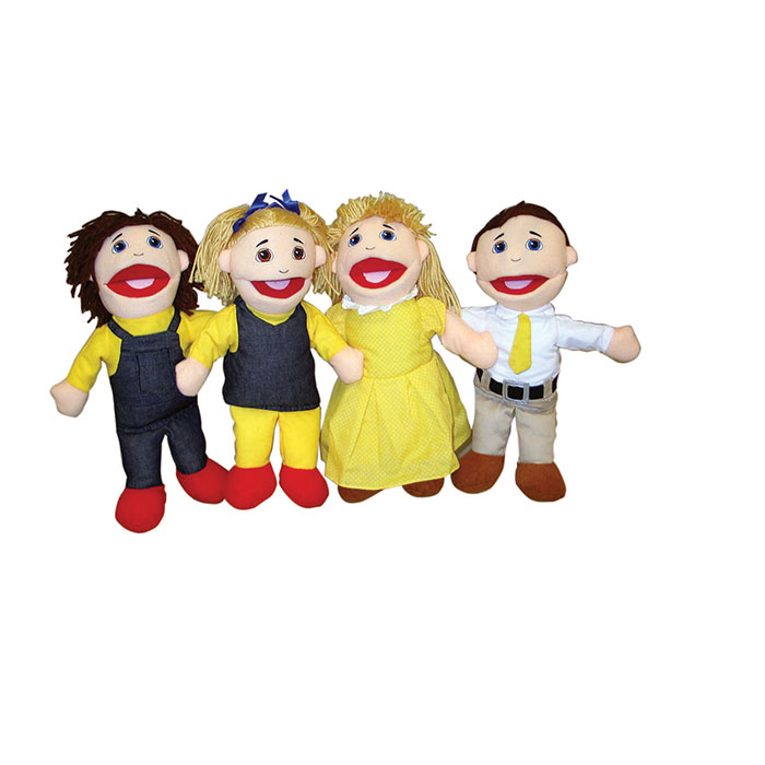 Caucasian Family Puppets