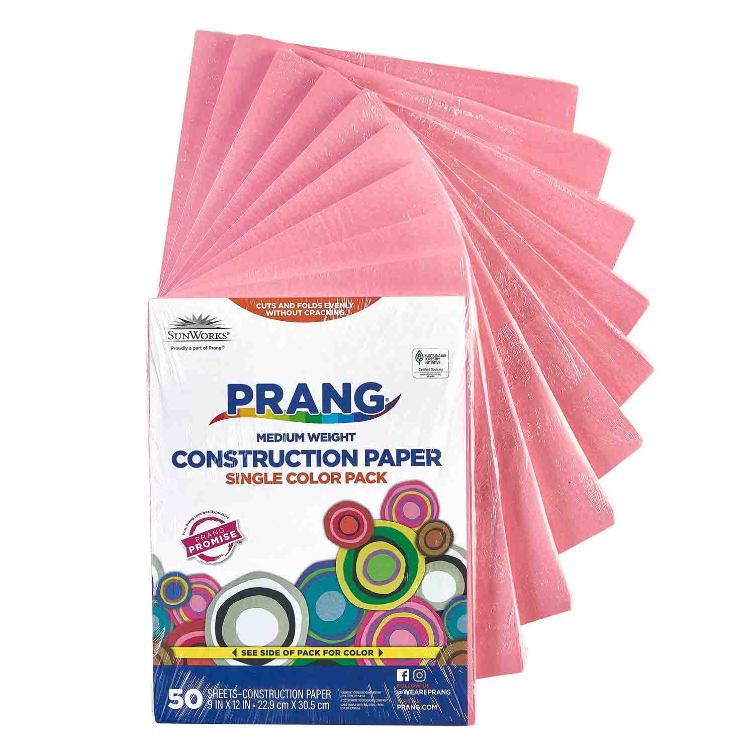 Bulk Construction Paper, 9" x 12", Pink