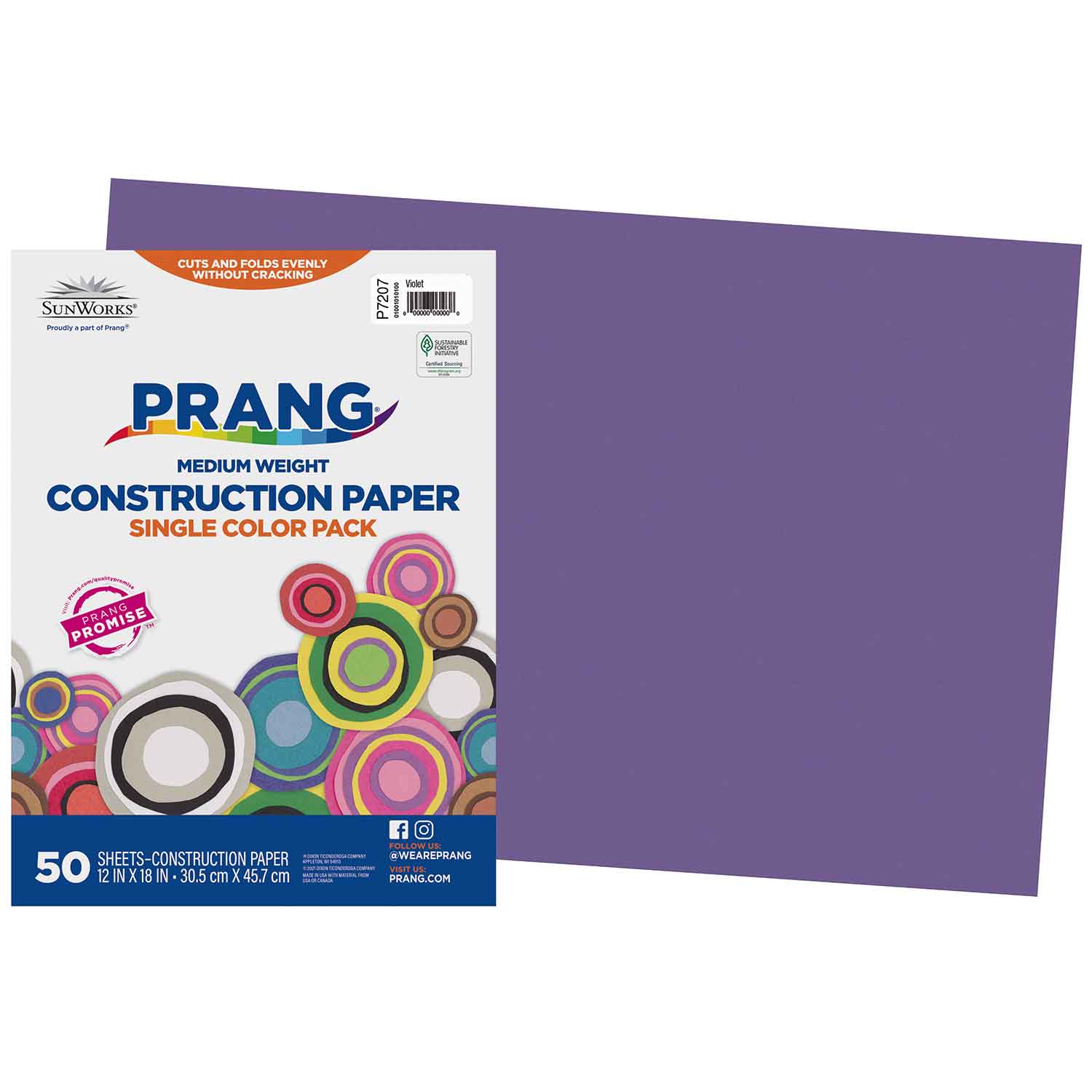 Prang® Prang® Sunworks® Construction Paper, 12" x 18", Violet