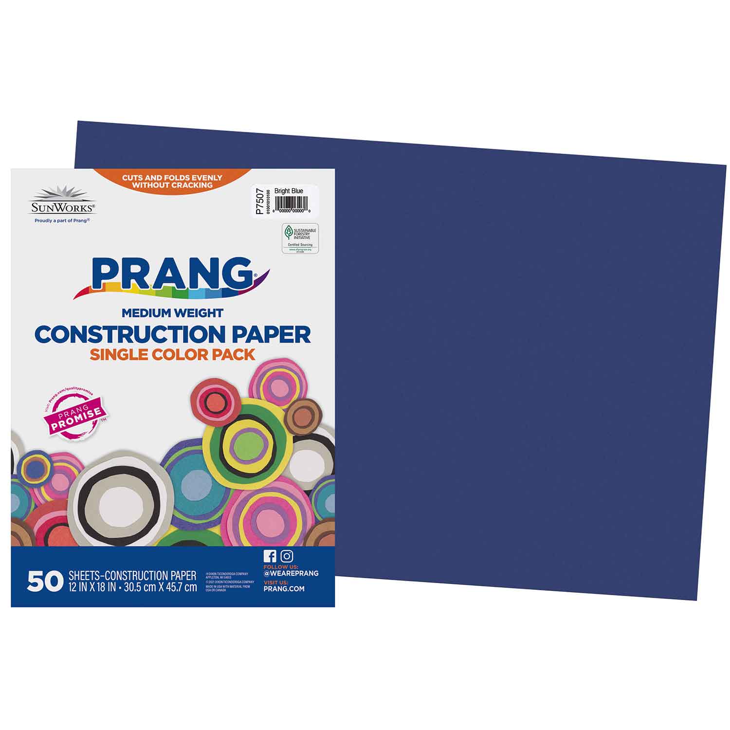 Prang® Prang® Sunworks® Construction Paper, 12" x 18", Bright Blue