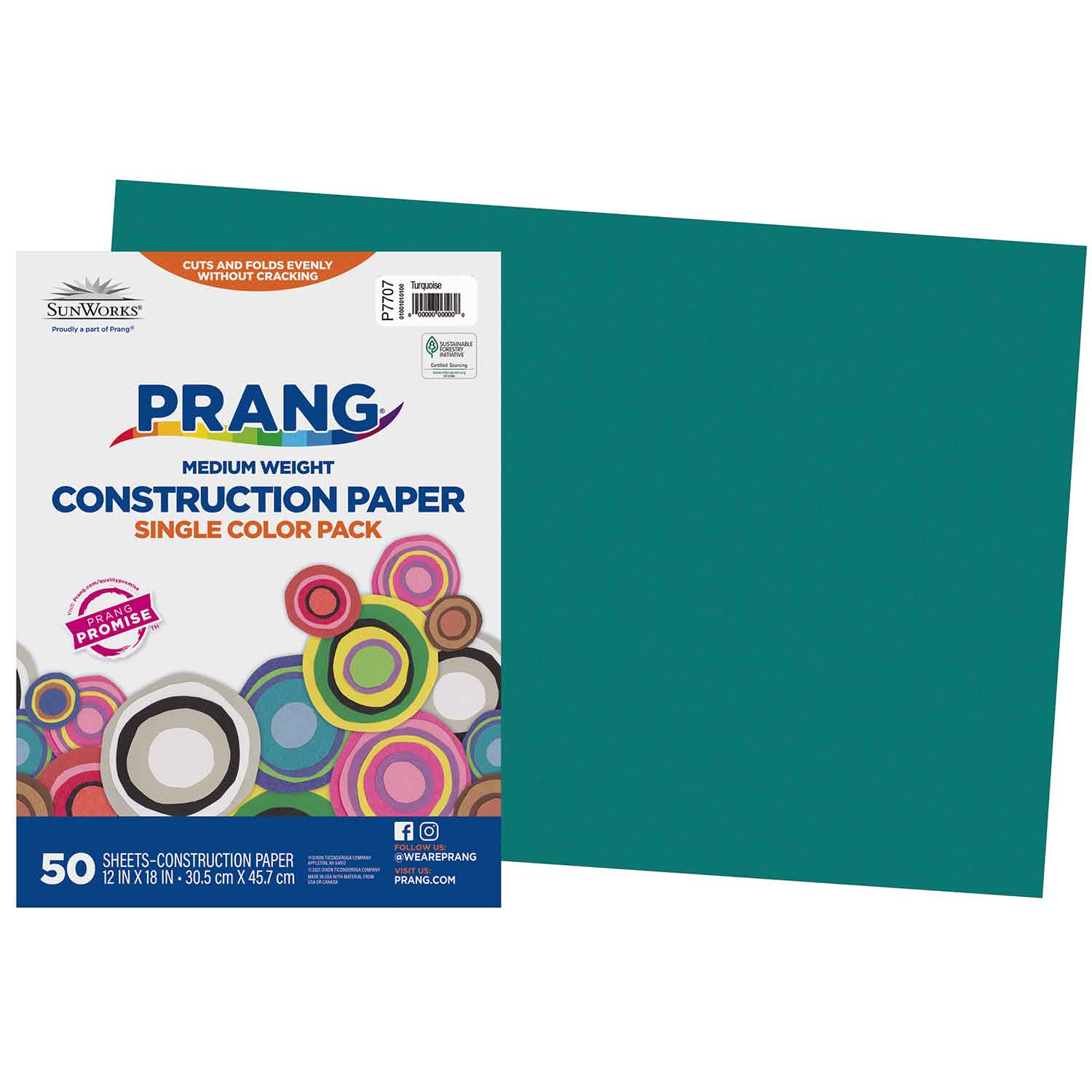 Prang® Prang® Sunworks® Construction Paper, 12" x 18", Turquoise