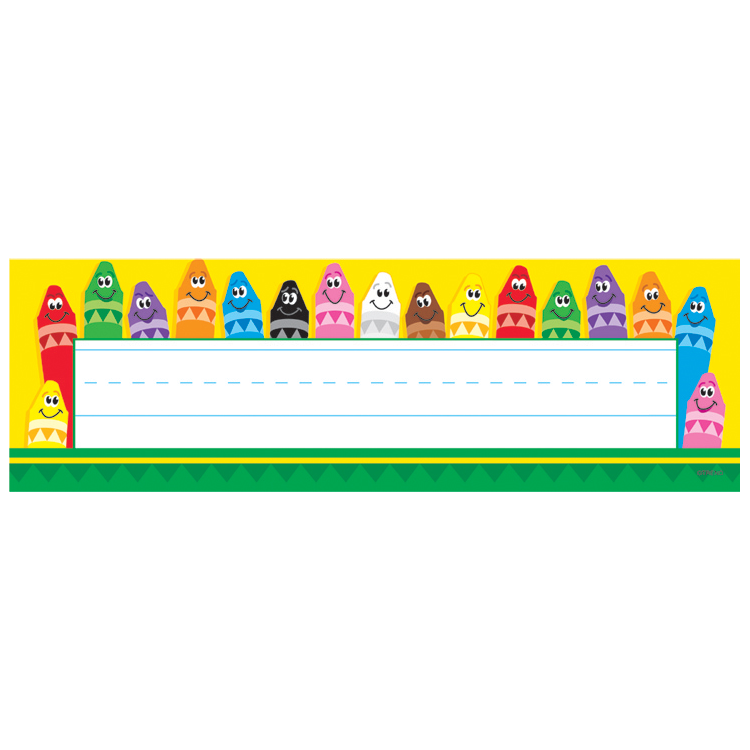 Colorful Crayons Desk Toppers® Name Plates