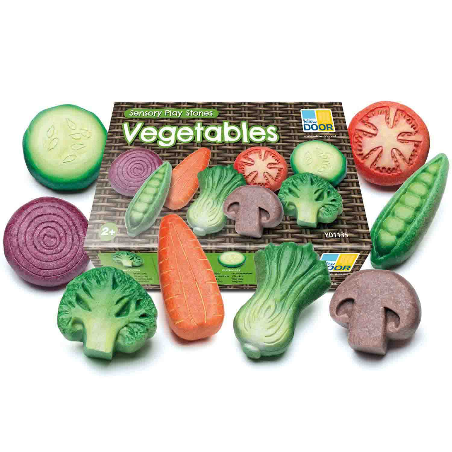 Sensory Play Stones, Vegetables