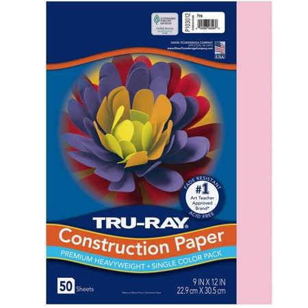 Tru-Ray® Construction Paper,  9" x 12", Pink