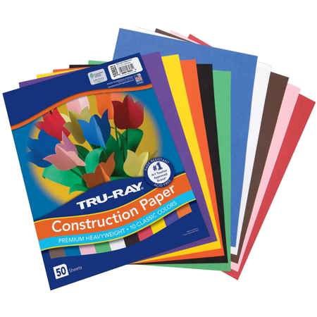 Tru-Ray® Construction Paper,  9" x 12", Assorted