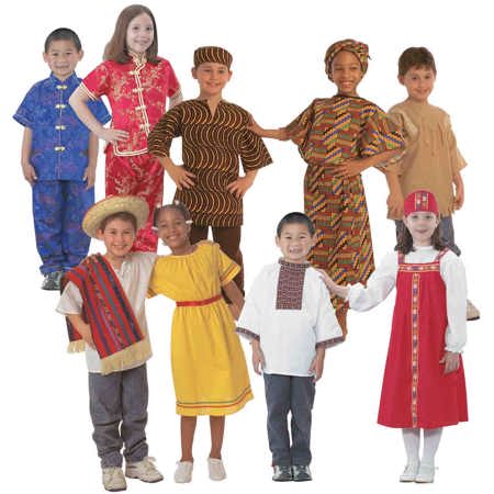 Multicultural Dress Up Costume Set