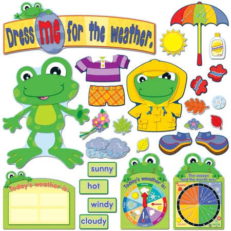 FUNky Frog Weather Bulletin Board Set