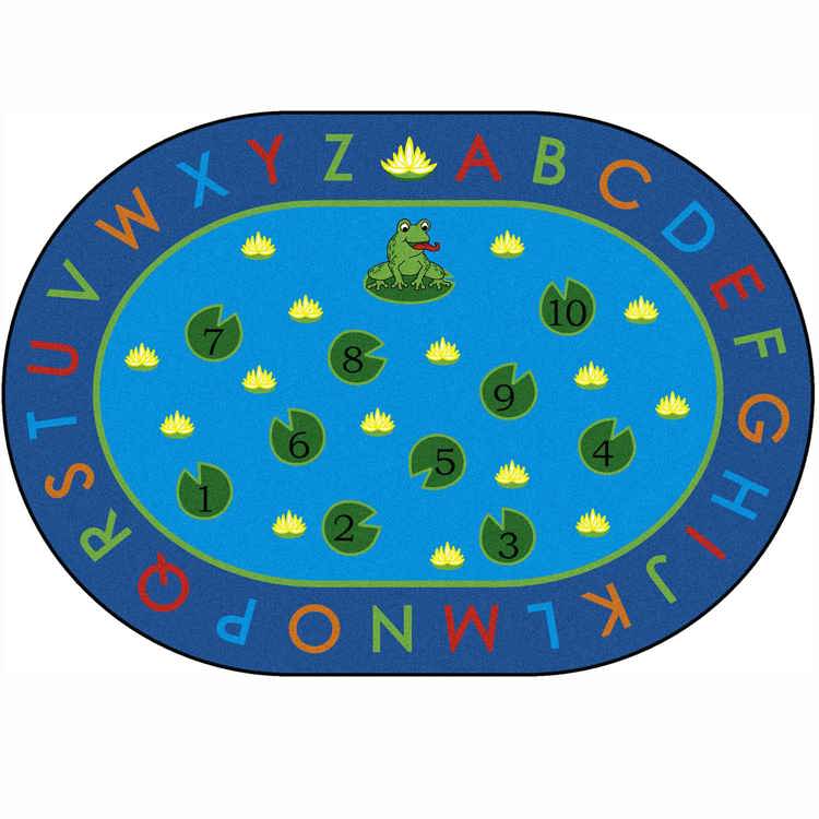 Hip Hop To The Top Classroom Rug, Oval 6'9" x 9'5"