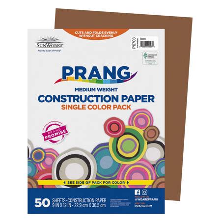 Prang® Prang® Sunworks® Construction Paper, 9" x 12", Brown