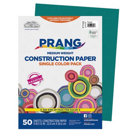 Prang® Prang® Sunworks® Construction Paper, 9" x 12", Turquoise