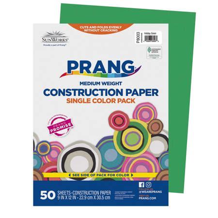 Prang® Prang® Sunworks® Construction Paper, 9" x 12", Holiday Green