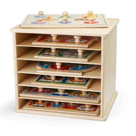 Becker's Knob Puzzle Storage Shelf
