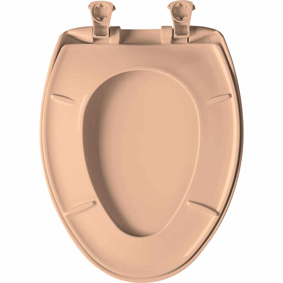 Easy Clean 7B1200SLOWT 163 Bemis Elongated Closed Front Plastic Toilet Seat with Cover Bermuda Coral 