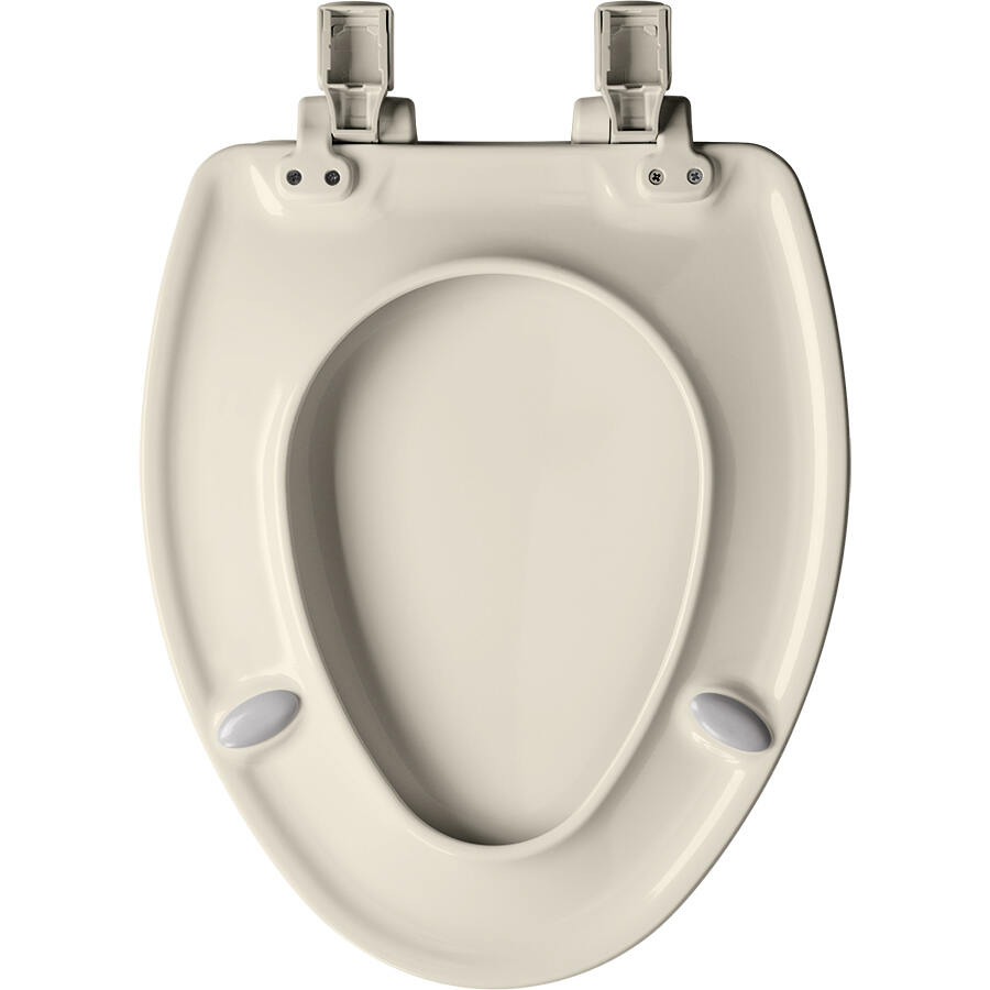 High Density Enameled Wood ELONGATED BEMIS 19170PLSL 346 Alesio II Toilet Seat will Slow Close Never Loosen and Provide the Perfect Fit Biscuit/Linen
