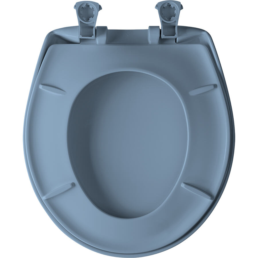 Bemis 200SLOWT 304 Lift-Off Plastic Round Slow-Close Toilet Seat Glacier Blue