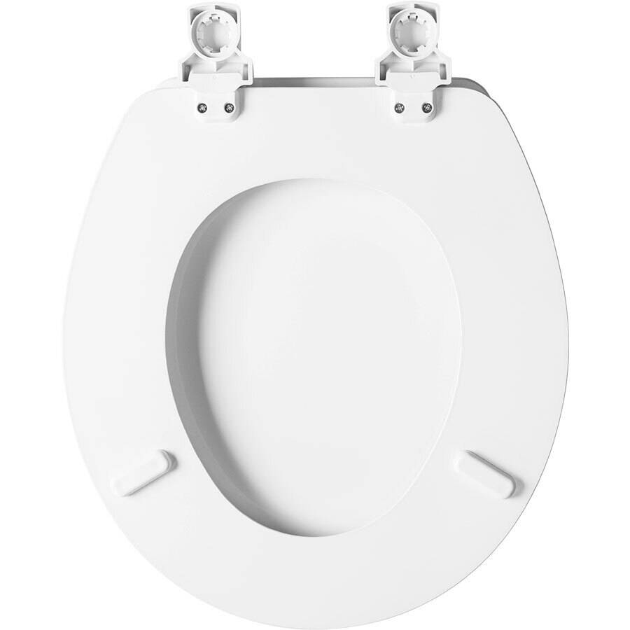 Mayfair Cottage Classic Sculptured Molded Wood Toilet Seat with Chrome Hinges and STA-TITE Seat Fastening System Round 2-Pack 