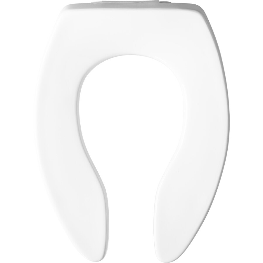 White Bemis 1655Ct Toilet Seat Elongated Plastic Without Cover 