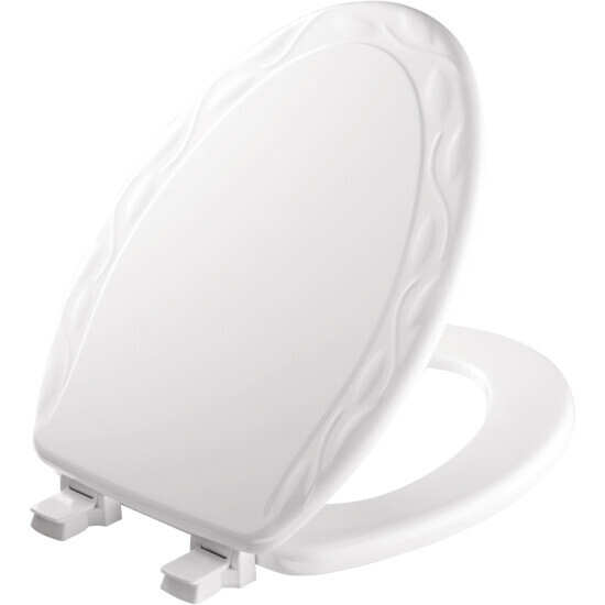 Bemis Lift Off Toilet Bowl STA-TITE Seat Never Loosens Round Closed Front White 