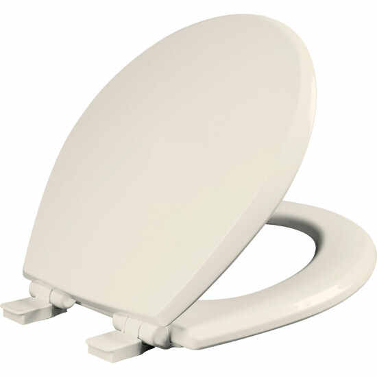 Bemis 1200E4 Biscuit Affinity Elongated Closed Front Toilet Seat With Soft Close 