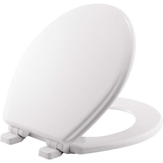 Whisper-Close  Easy-Clean & Mayfair 48SLOW 000 Round Molded Wood Toilet Seat 