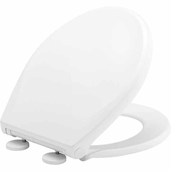 Long Lasting Plastic White ROUND MAYFAIR 880SLOW 000 Caswell Toilet Seat will Slowly Close and Never Loosen 