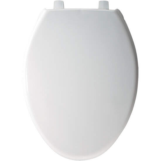 Plastic Elongated With Cover BEMIS 7800TDG-000 Toilet Seat White 