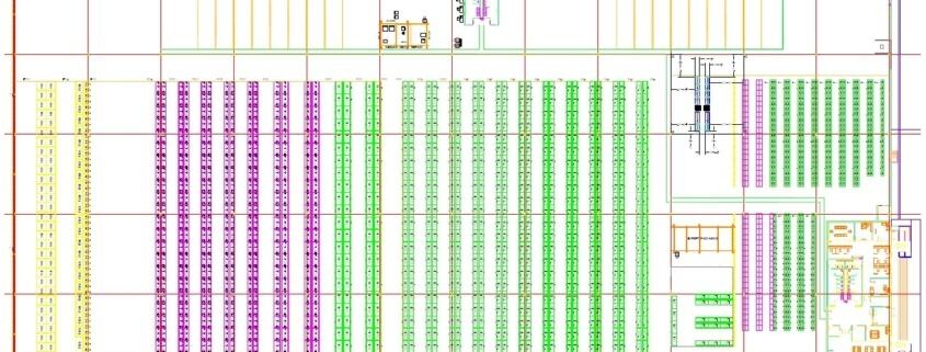 CAD drawing of a Mexico warehouse