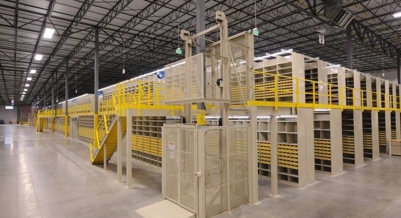 large warehouse with shelving