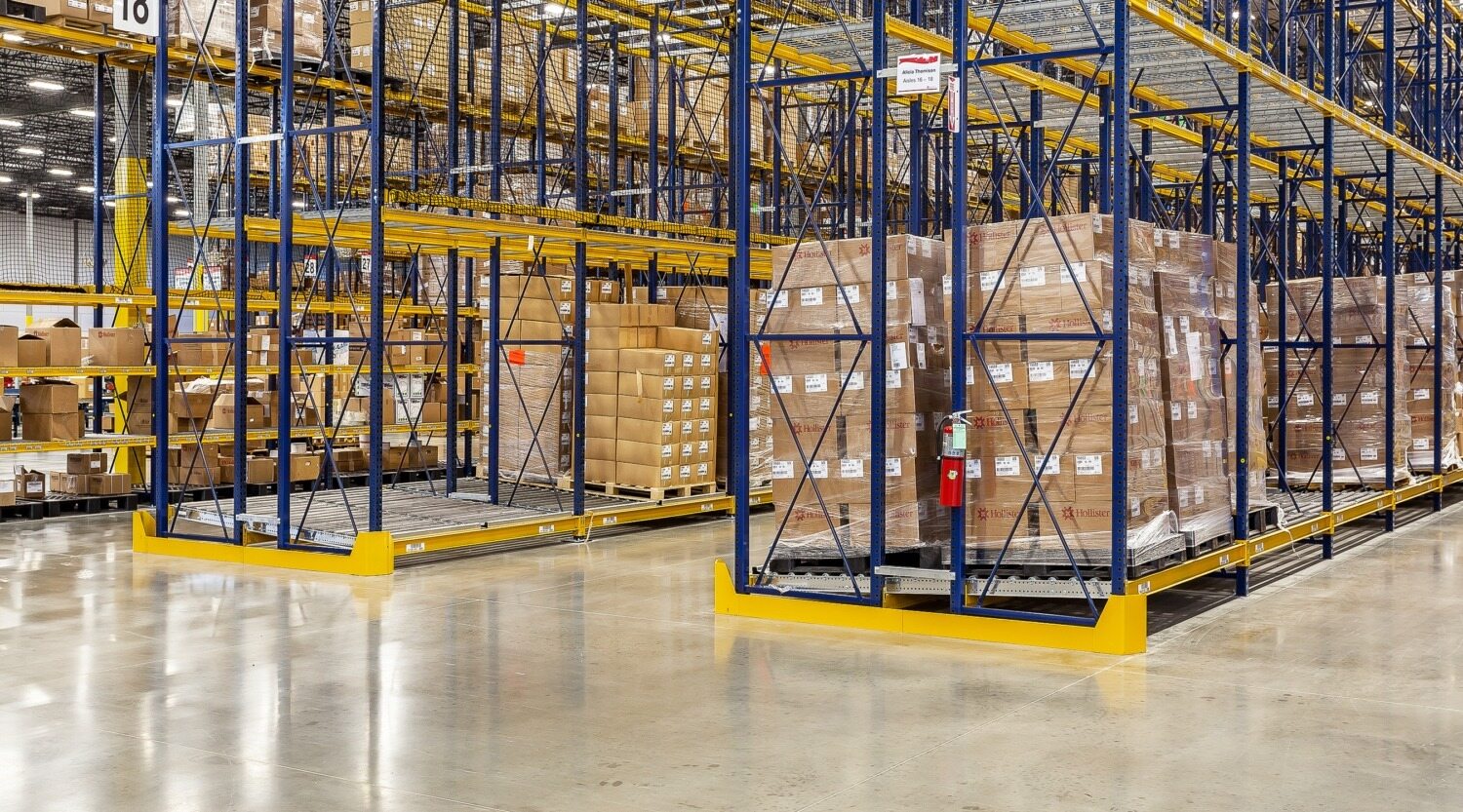 Warehouse Facility Dense Storage Push Back
