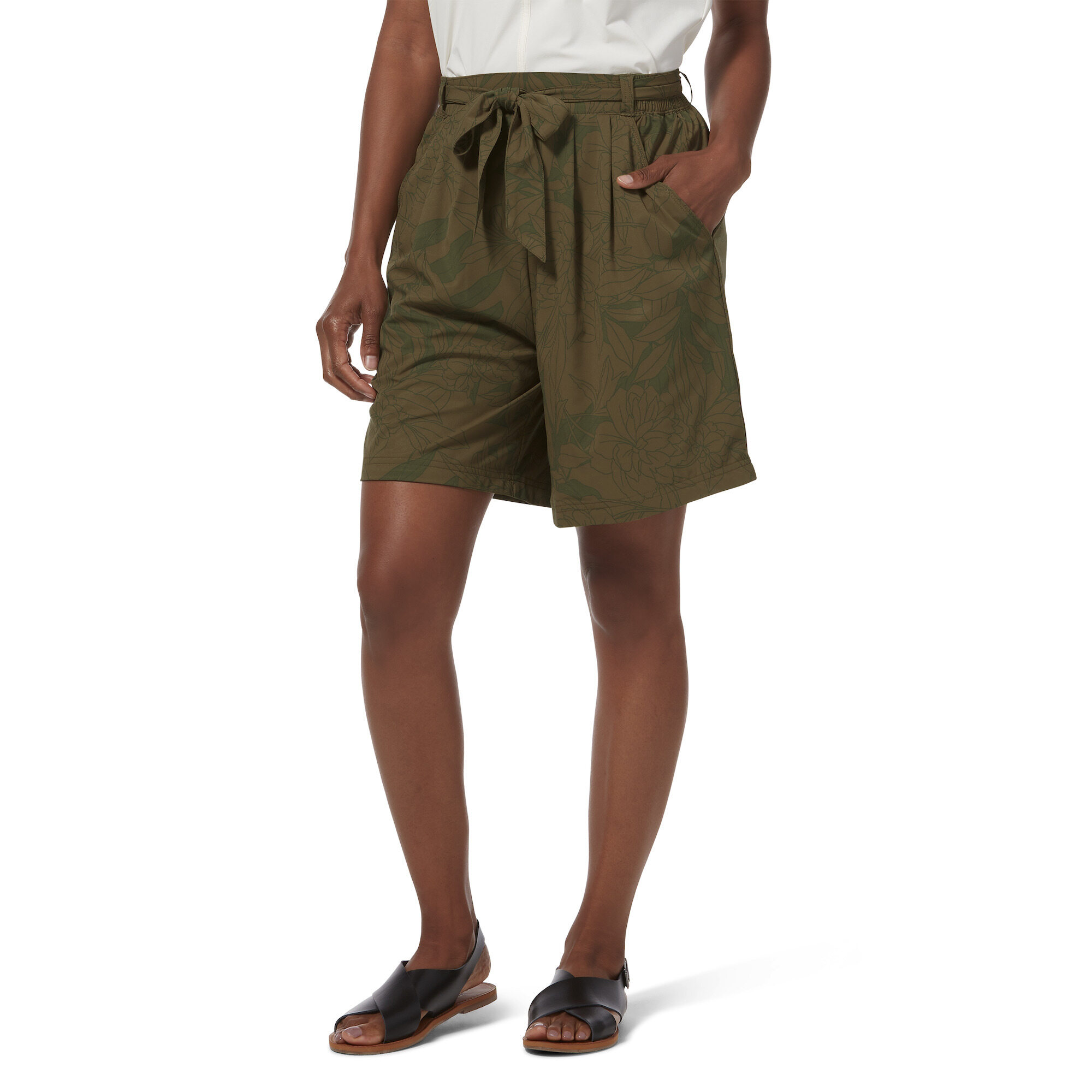 Khaki Beige Royal Robbins Womens Backcountry Hiking Shorts ,Manufacturer Size:8