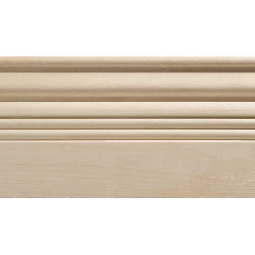 Ornamental Mouldings Rustic Ambrosia 17/32 in. x 5-1/2 in. x 96 in. Maple Wood Base MOULDING, Unfinished