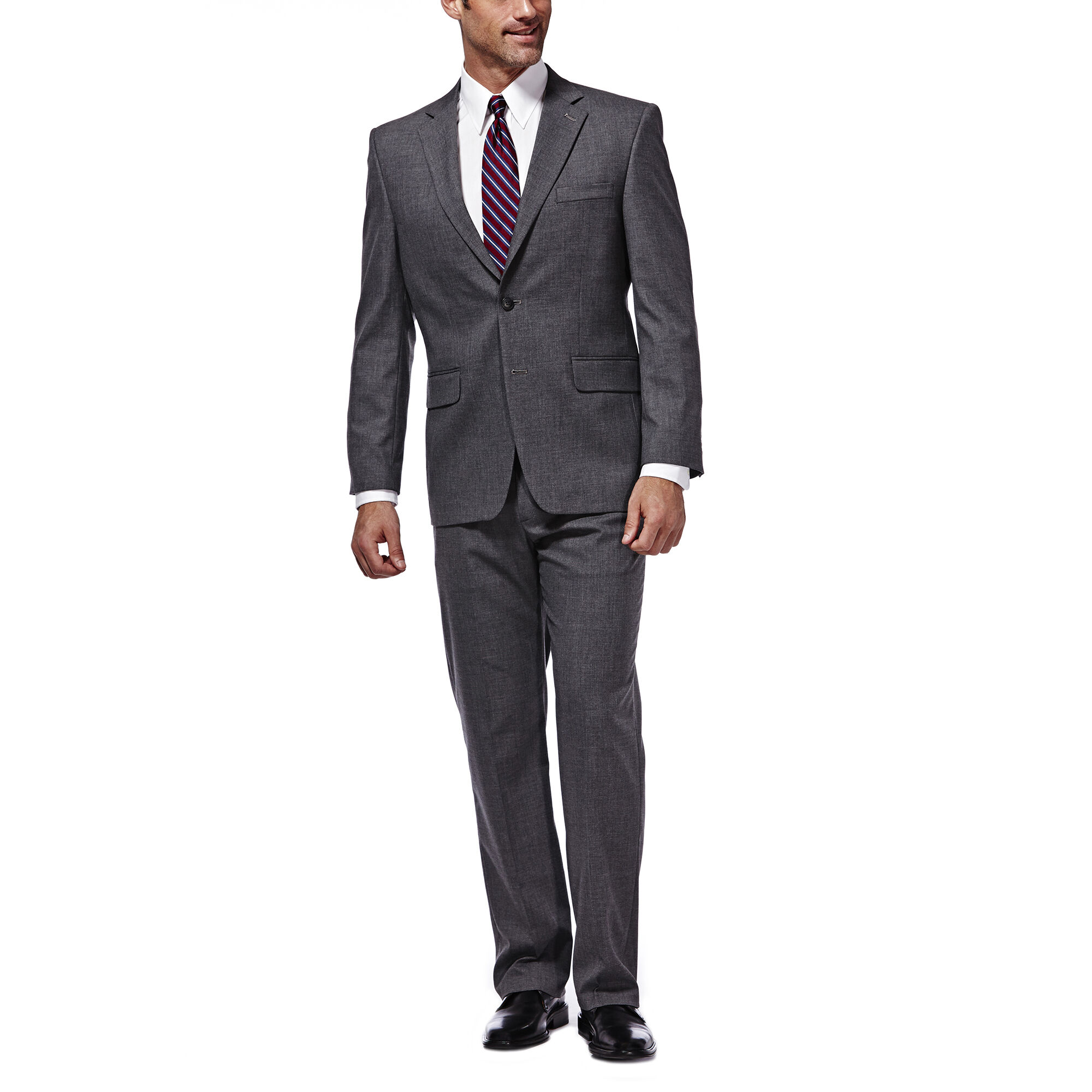 Haggar Mens Sharkskin Premium Classic-Fit Stretch Suit Separate Pant J.M 